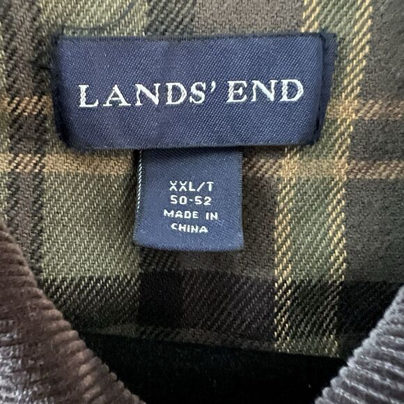 Lands’ End Men’s Barn Jacket XXL Tall Chore Corduroy Collar Flannel Lined - Picture 3 of 4